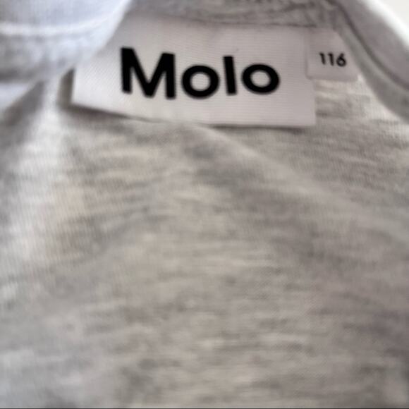 Molo Girls Gray Gold Dot Swing T-shirt size 6 - Picture 5 of 9